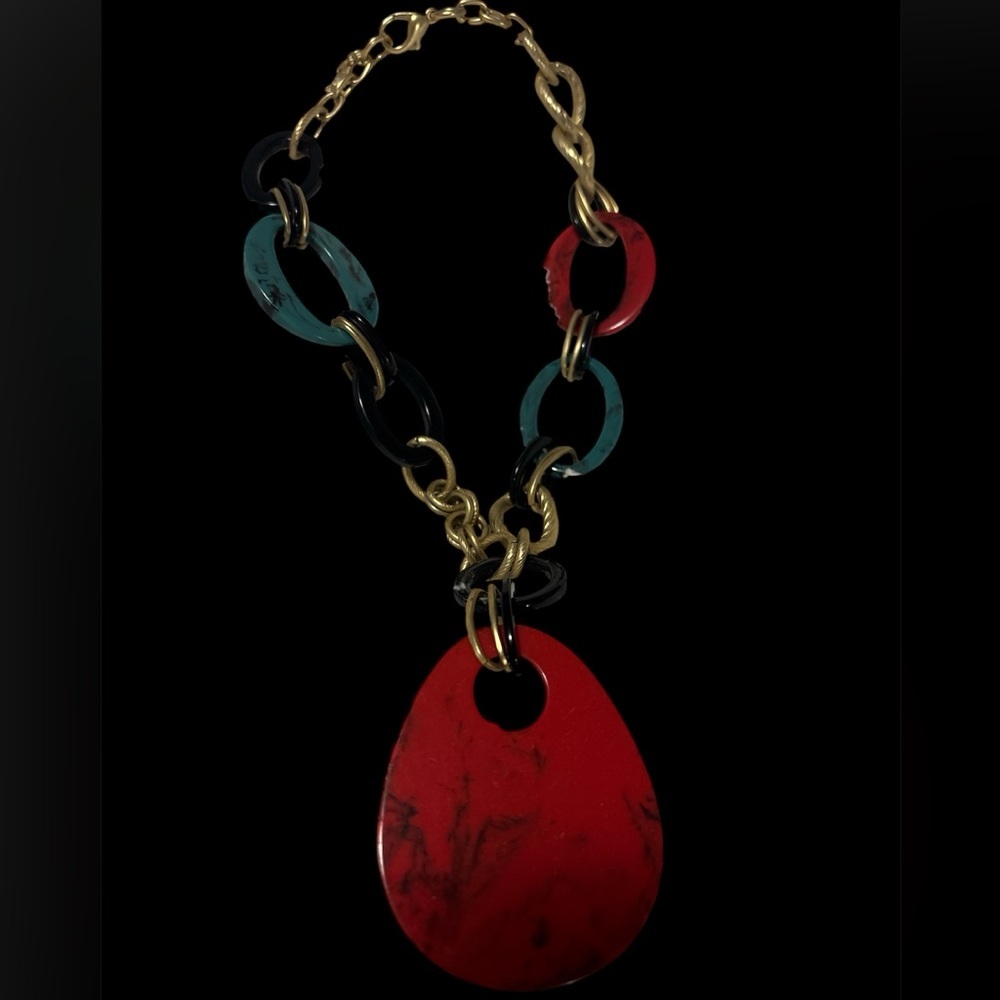 Vintage Luxe Elegant Multicolor chunky Chain Necklace